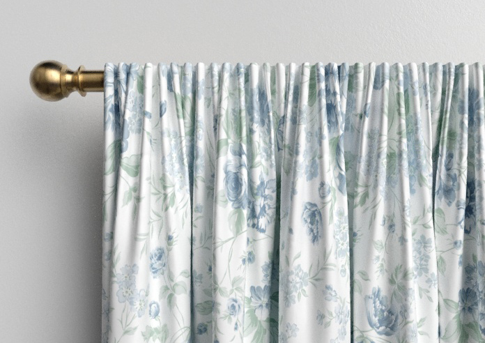 Shabby Chic by Rachel Ashwell Romantic Rose, Blue - Made to Measure Curtains - Image 9